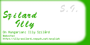 szilard illy business card